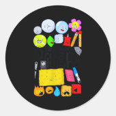 Sticker Rond Funny Bfdi-battle For Dream-island Kids Graphic Bo (Devant)