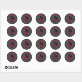 Sticker Rond Funny Black Bird F-caw-f Anti Valentines Day Singl (Feuille)