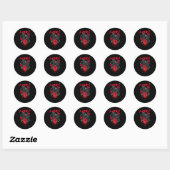 Sticker Rond Funny Black Bird F-caw-f Anti Valentines Day Singl (Feuille)