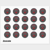 Sticker Rond Funny Black Bird F-caw-f Anti Valentines Day Singl (Feuille)