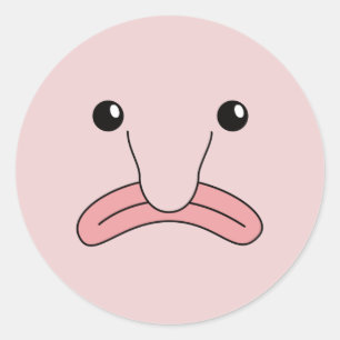 Sticker Rond Funny Blobfish Funny Animaux Blobfish Costume Clas