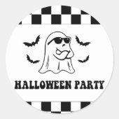 Sticker Rond Funny Boo fête d'Halloween (Devant)