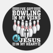 Sticker Rond Funny Bowling (Devant)