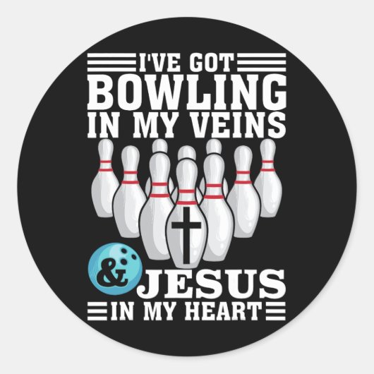 Sticker Rond Funny Bowling (Devant)