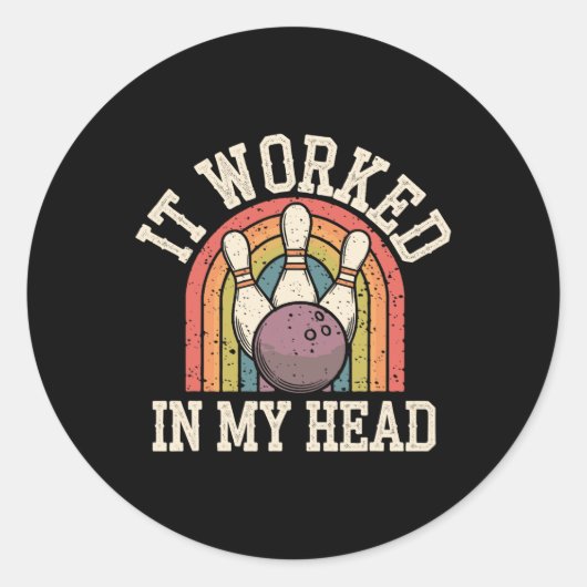 Sticker Rond Funny Bowling 4 (Devant)