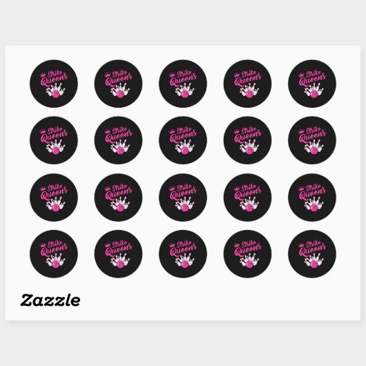 Sticker Rond Funny Bowling Tee Bowling Team Sport Grève Cadeau  (Feuille)