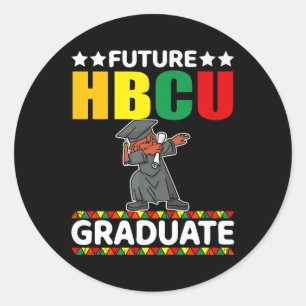Sticker Rond Funny Boy College Graduation Kid Future Hbcu Gradu
