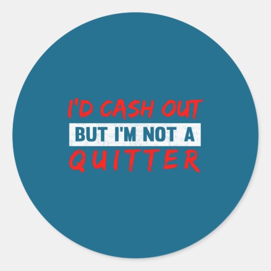 Sticker Rond Funny Casino Gambling Lover Gambler (Devant)