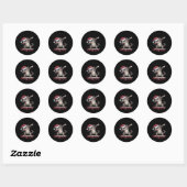 Sticker Rond Funny Chat noir Halloween Funny Noël (Feuille)