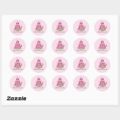 Sticker Rond Funny Chat Watermelon mignon Kids (Feuille)