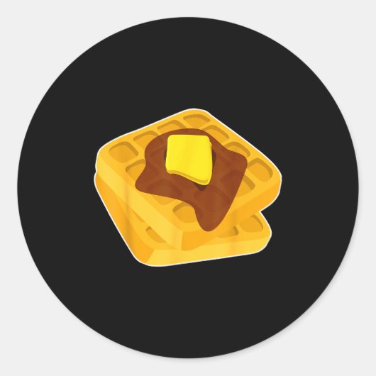 Sticker Rond Funny Chicken & Waffles Matching Halloween Cos (Devant)