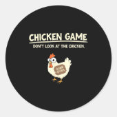 Sticker Rond Funny Chicken Game Design Ltd Uni Chicken Game_ Do (Devant)