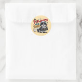 Sticker Rond Funny Chien Photographe Design (Sac)