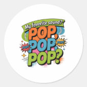 Sticker Rond Funny Chiropractor Pop Sound Cadeau (Devant)