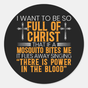 Sticker Rond Funny Christian Religious Servant of God Faithful