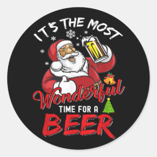 Sticker Rond Funny Christmas