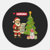 Sticker Rond Funny Christmas  (Devant)