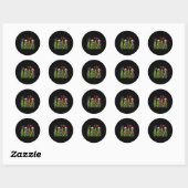 Sticker Rond Funny Christmas Ckles  (Feuille)