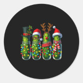 Sticker Rond Funny Christmas Ckles (Devant)