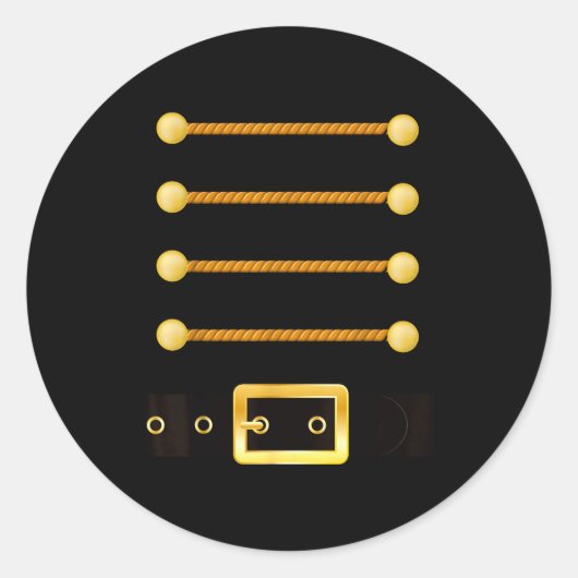 Sticker Rond Funny Christmas With Nutcracker Costume (Devant)