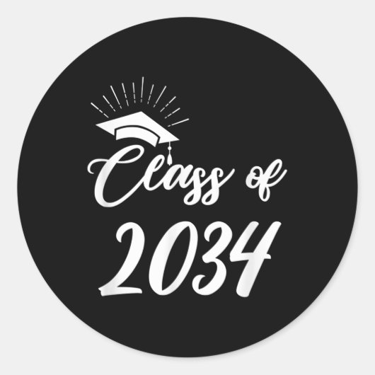 Sticker Rond Funny Cl Of 20 Grow With You 2021 2022 Graduation (Devant)