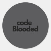 Sticker Rond Funny Coder Computer Programmer (Devant)