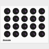 Sticker Rond Funny Comma La Coloring (Feuille)