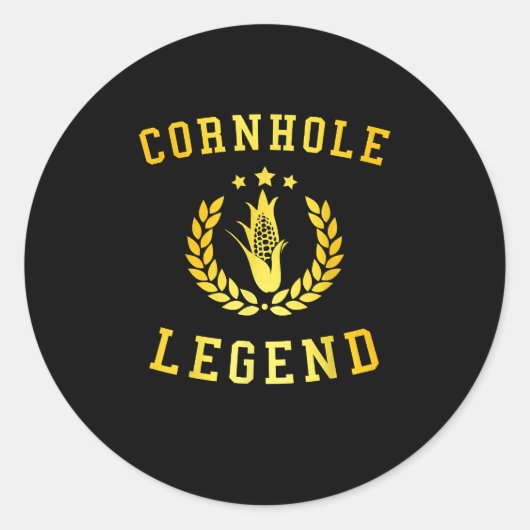 Sticker Rond Funny Cornhole Team Cornhole Accessoires (Devant)