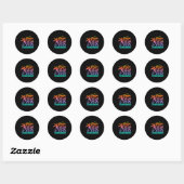 Sticker Rond Funny Cousin Crew 2025 Summer Group Making Memorie (Feuille)