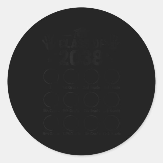 Sticker Rond Funny Crater Generation Cl Of 2038 Grow With Me Gi (Devant)