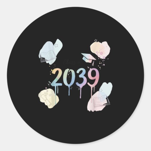 Sticker Rond Funny Crater Generation Cl Of 20&#; Grow With Me (Devant)