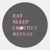 Sticker Rond Funny Crochet Quote  (Devant)