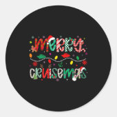 Sticker Rond Funny Cruise Lover Merry Cruisemas Christmas Famil (Devant)