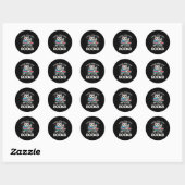 Sticker Rond Funny Cute Easily Distracted By Cats And Books  (Feuille)