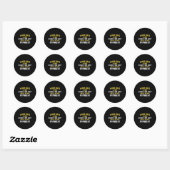 Sticker Rond Funny Daddy Puns When Does A Joke Become (Feuille)
