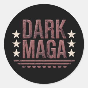 Sticker Rond Funny DARK MAGA 2024