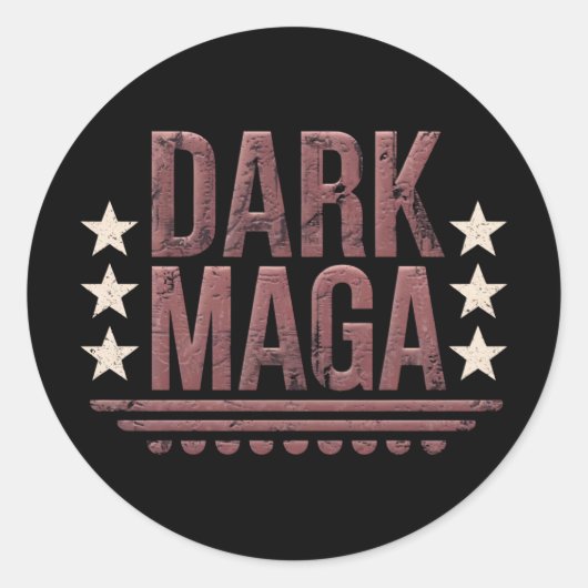 Sticker Rond Funny DARK MAGA 2024 (Devant)