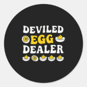Sticker Rond Funny Deviled Egg Er Thanksgiving (Devant)
