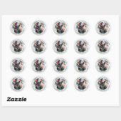 Sticker Rond Funny Dog “I Licked the Envelope” Tropical Beach (Feuille)