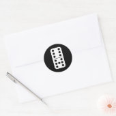 Sticker Rond Funny Domino Meme Six Seven Play Strategy Number H (Enveloppe)