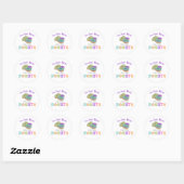 Sticker Rond Funny Donut Lover Quote (Feuille)