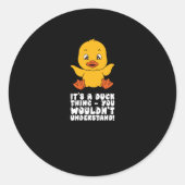 Sticker Rond Funny Duck (Devant)