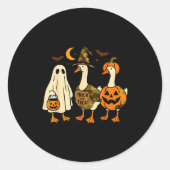 Sticker Rond Funny Duck Duck Boo Halloween Costume Duck (Devant)