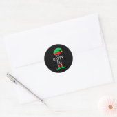 Sticker Rond Funny Elf Family Christmas The Happy Elf Sweater M (Enveloppe)