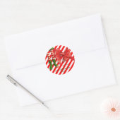 Sticker Rond Funny Elf Legs Christmas | North Pole Mischief (Enveloppe)