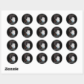 Sticker Rond Funny Enseignant Amoureux des chats Math Et Chat E (Feuille)