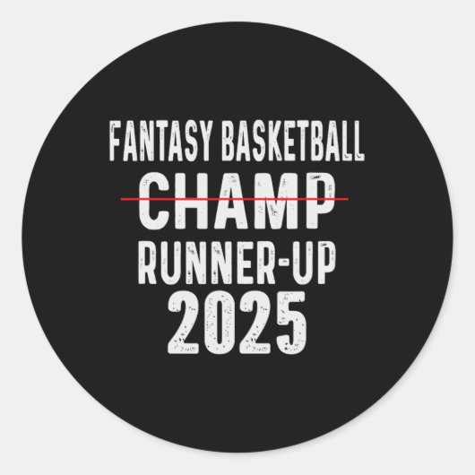 Sticker Rond Funny Fantasy Sketll Runner Up 2025  (Devant)