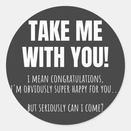 Sticker Rond Funny Farewell Mug (Devant)