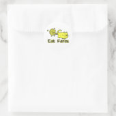 Sticker Rond Funny Farts de chats (Sac)
