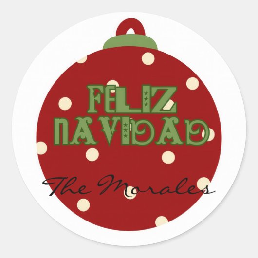 Sticker Rond Funny feliz navidad (Devant)
